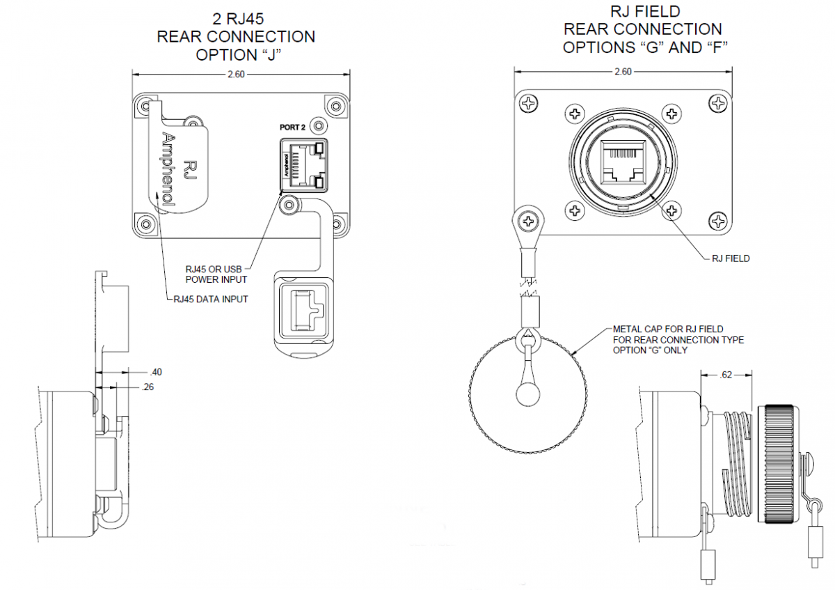ARCH Rear Panel Connection Drawing