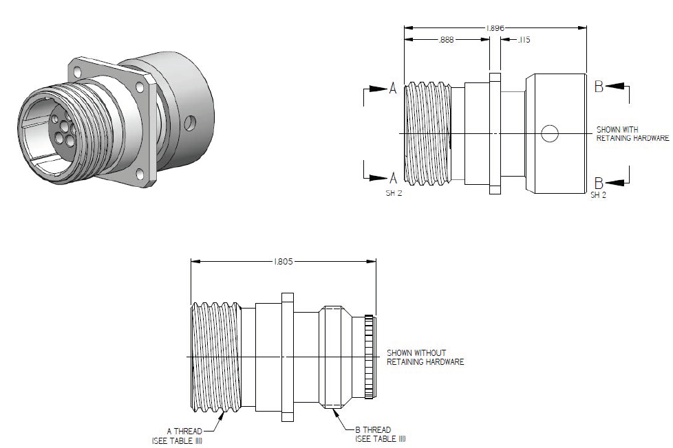 FS34 Receptacle Wall Mount