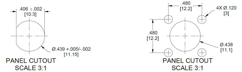 ACE-L Connector Panel Cutout